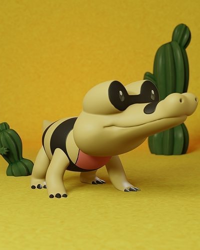 pokemon sandile 3D print model