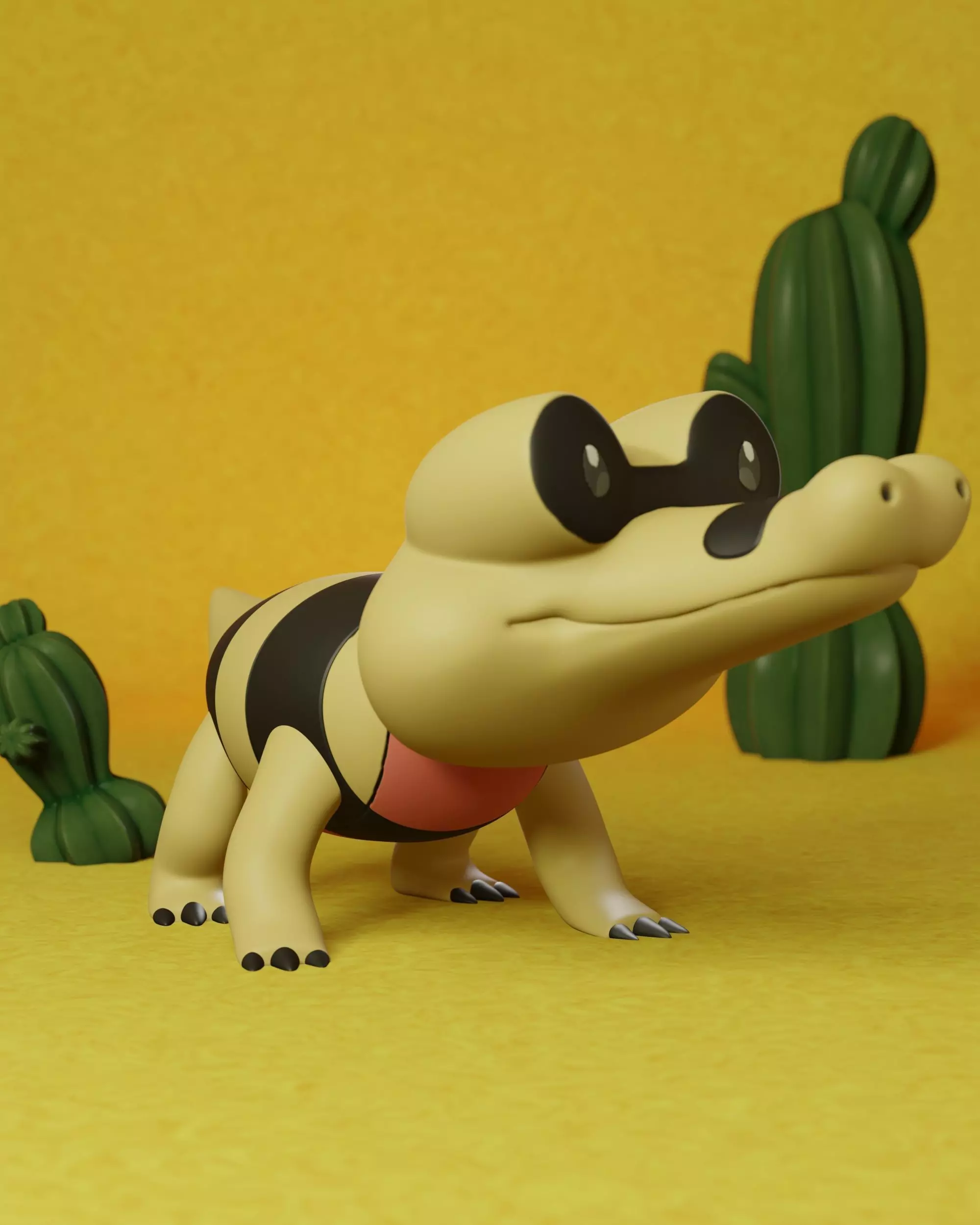 pokemon sandile 3D print model_0