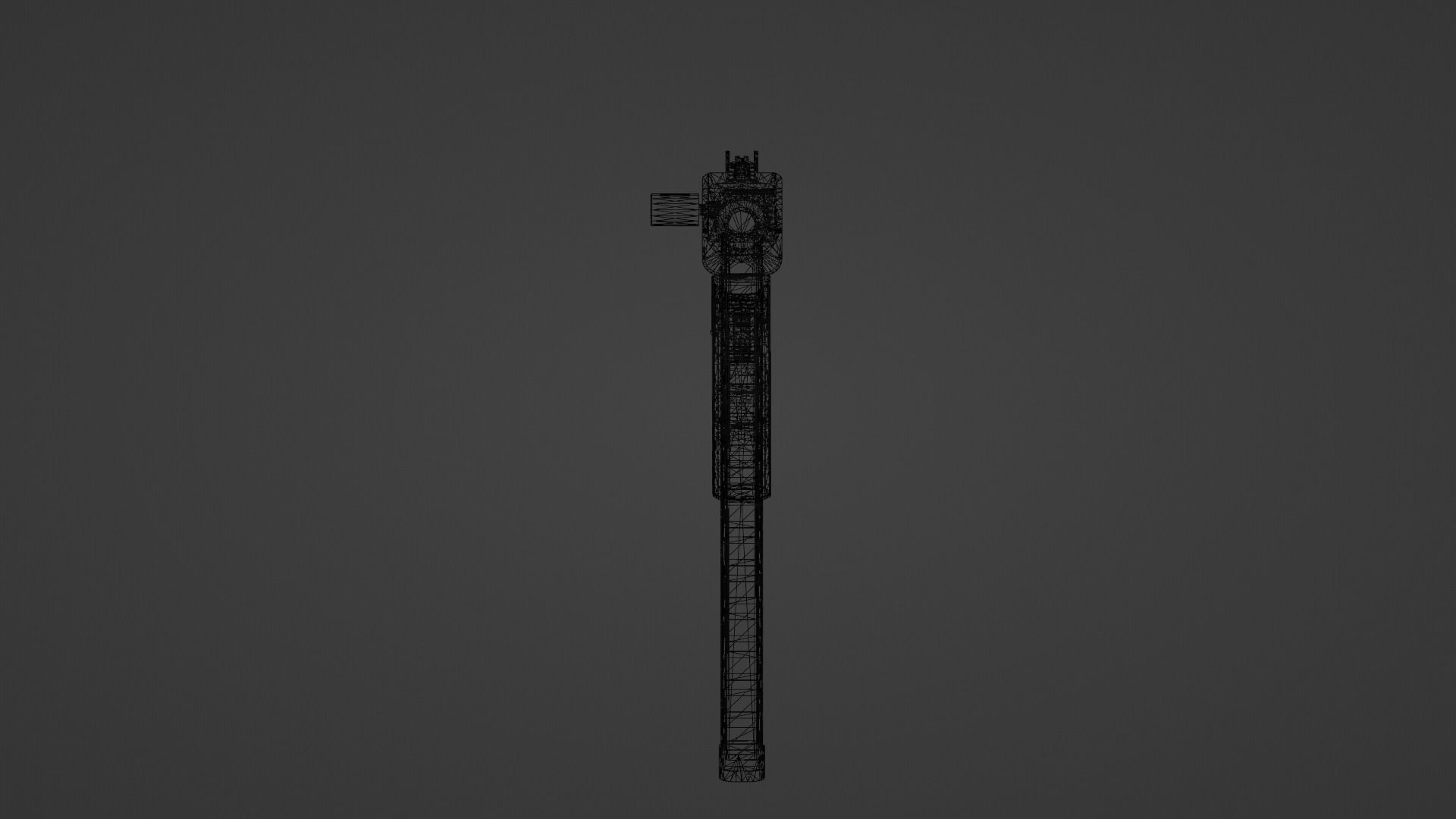 Futuristic SMG Low-poly 3D model_4