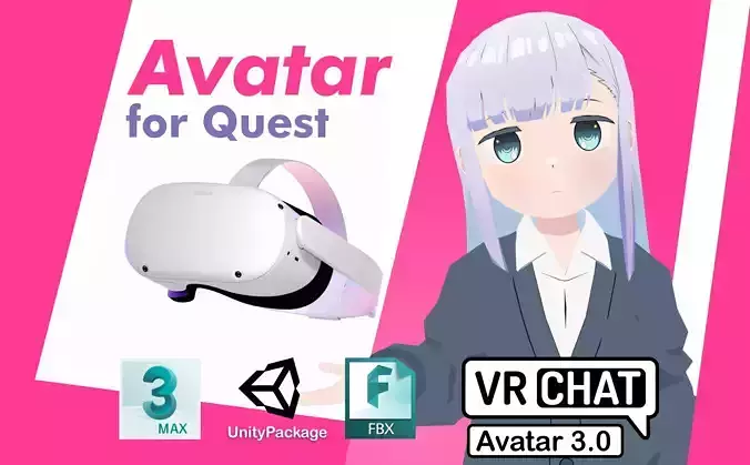 Aharen san Quest 2 Low poly Low-poly 3D model