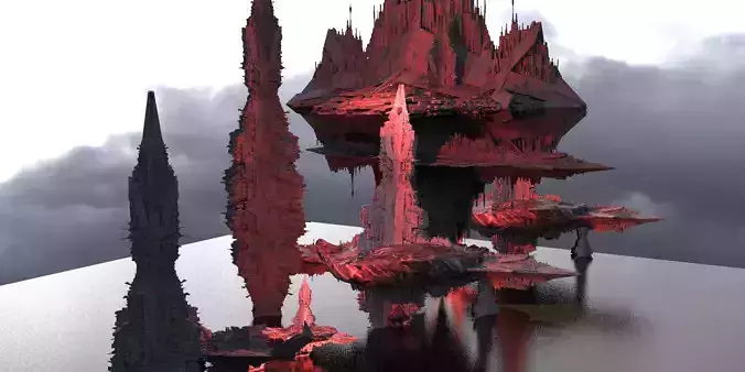 Fractal City Dr Strange Influenced City series 3D model