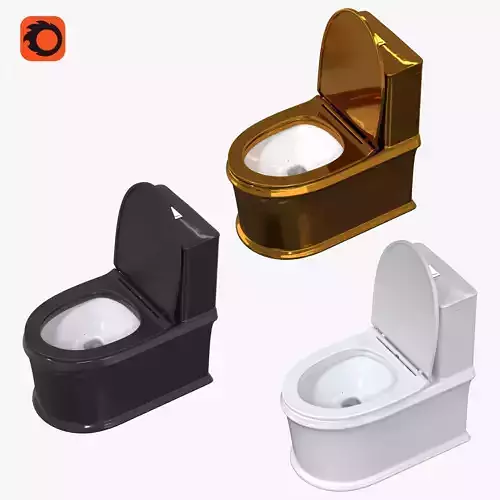 Toilet bowl - 3 models 3D model