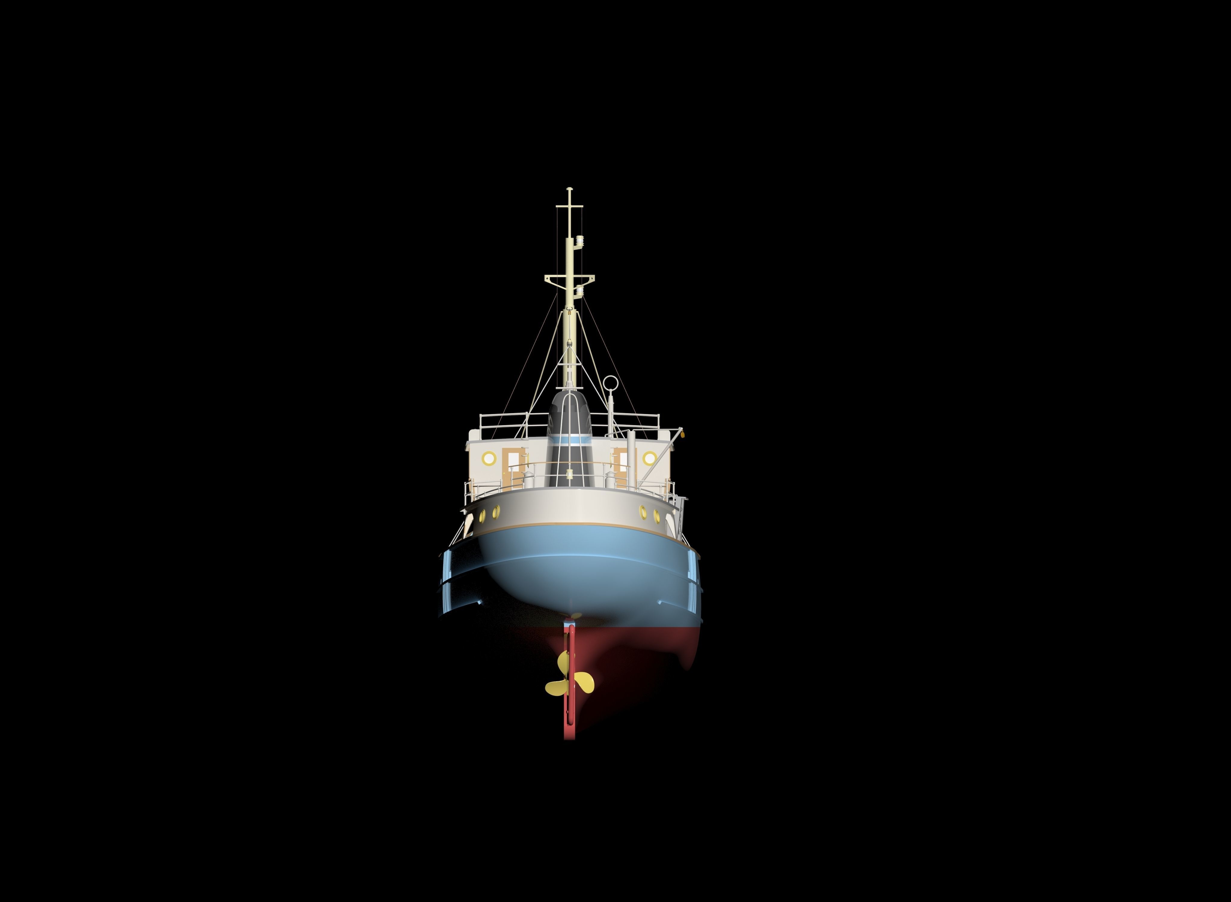 MODEL TRAWLER 3d model AND LASER CUT 3D model_8