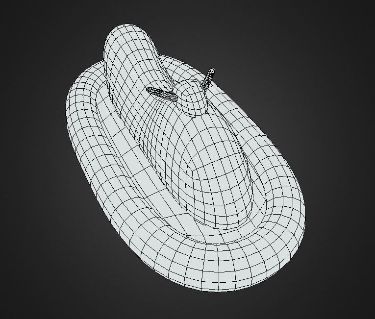 Jet Ski Pool Float Low-poly 3D model_8