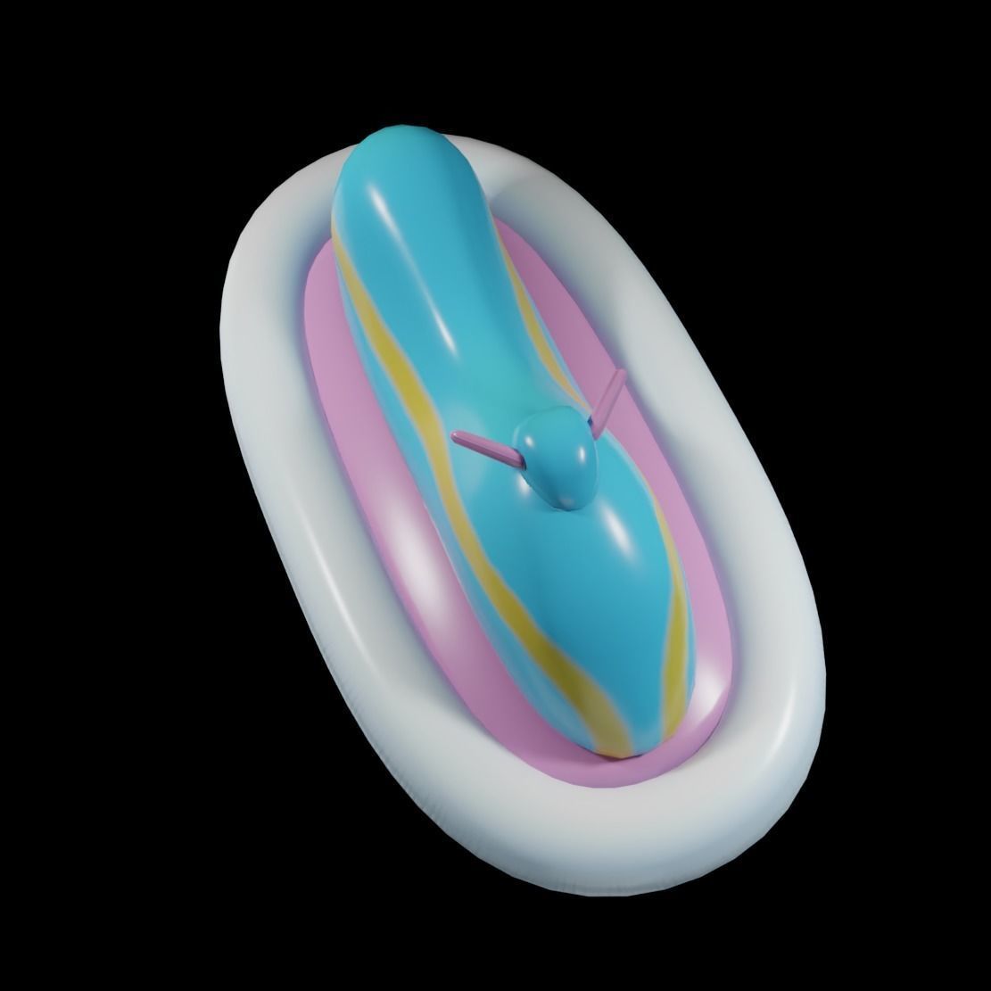 Jet Ski Pool Float Low-poly 3D model_5