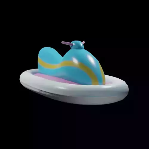 Jet Ski Pool Float Low-poly 3D model