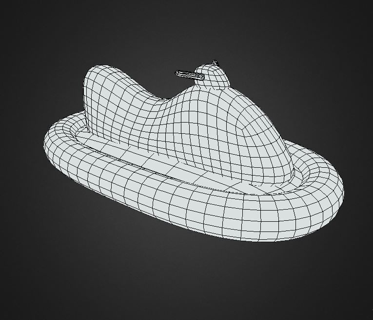 Jet Ski Pool Float Low-poly 3D model_7