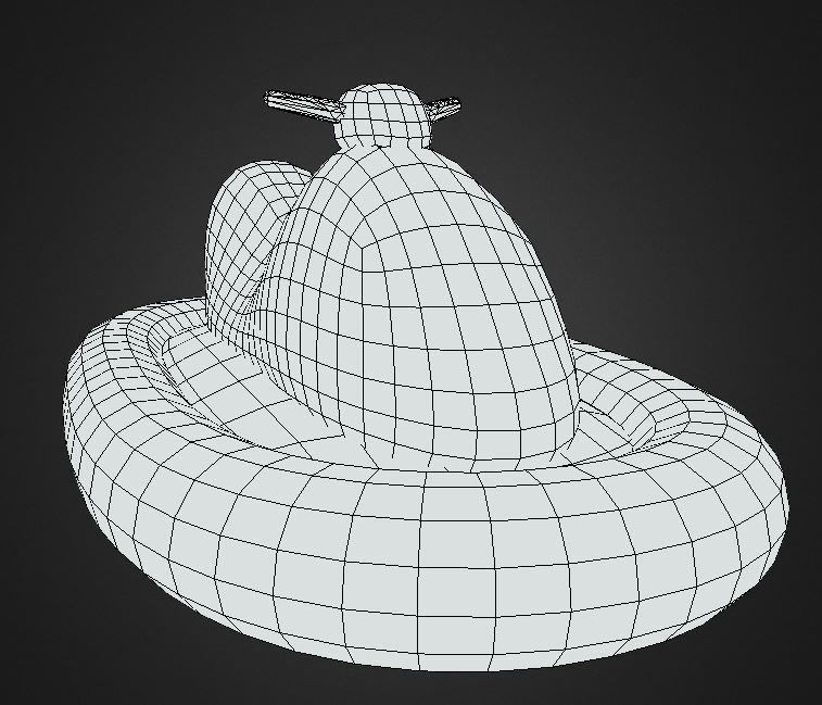 Jet Ski Pool Float Low-poly 3D model_9
