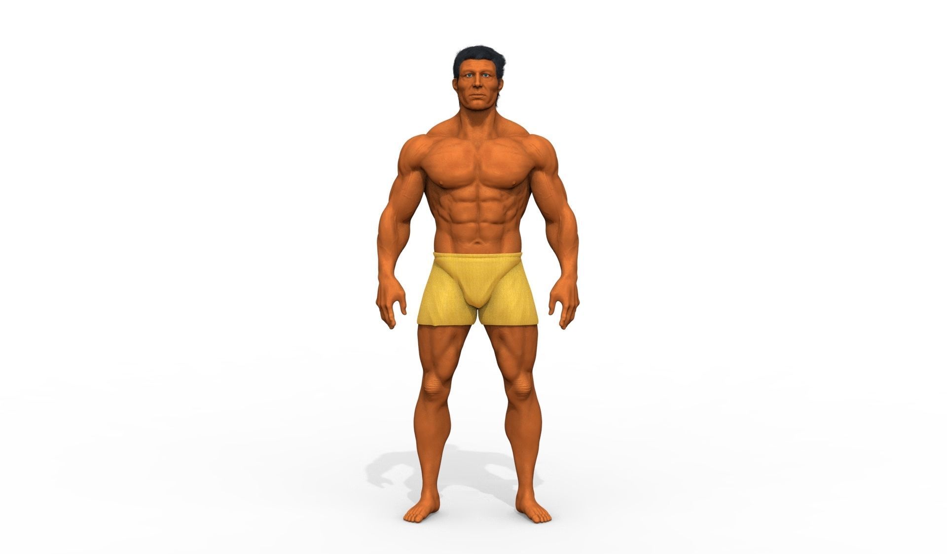 Human Anatomy Character 3D model Low-poly 3D model_8