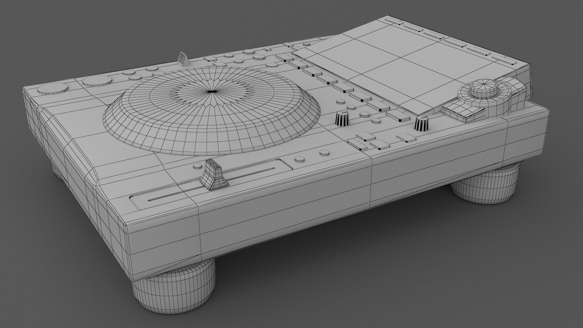 Pioneer DJ Set 3 DJM0750 MK2 and CDJ 3000 Nexus 3D model_9