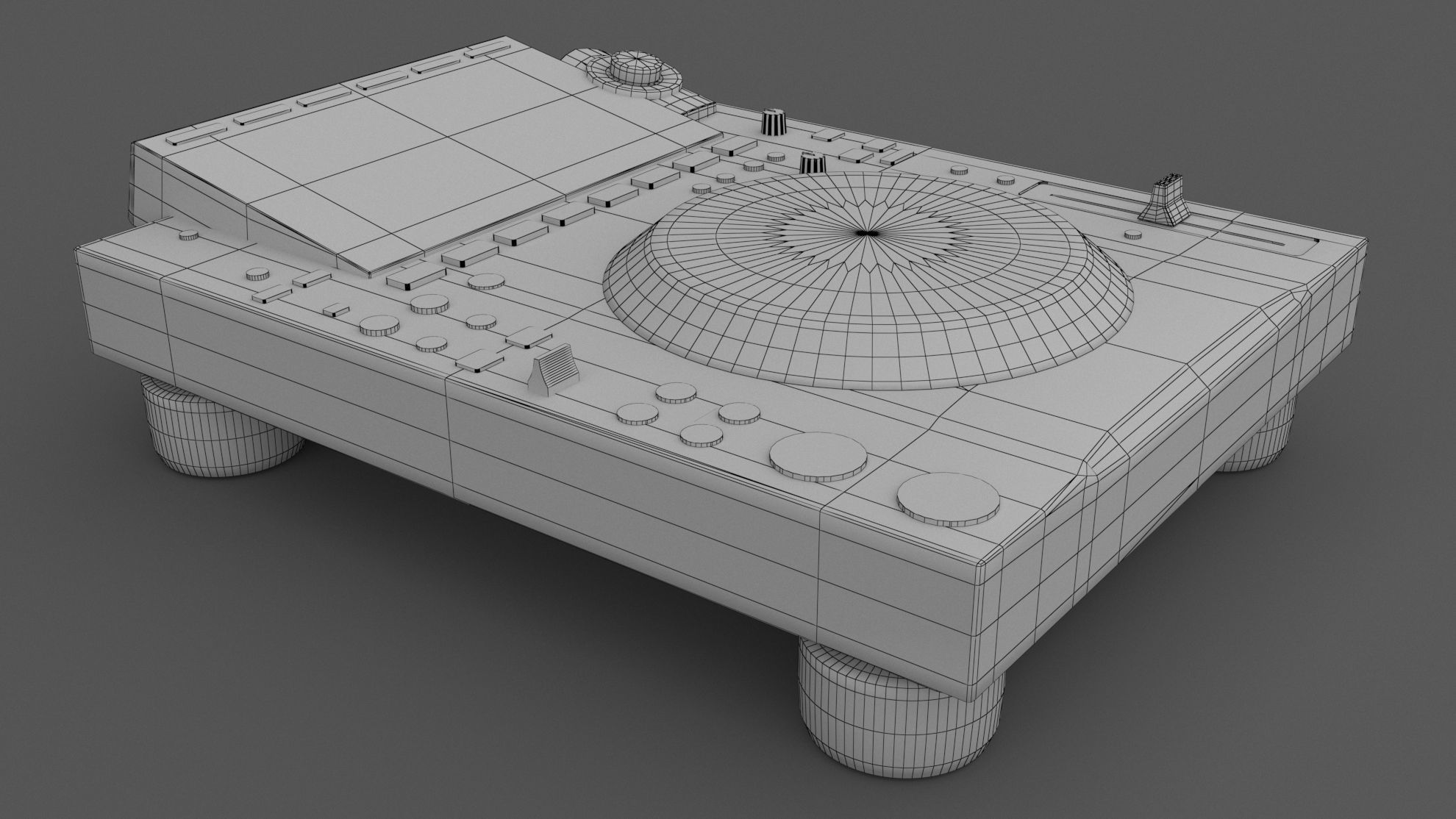 Pioneer DJ Set 3 DJM0750 MK2 and CDJ 3000 Nexus 3D model_8