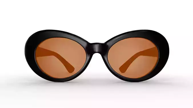 Kurt Cobain Round Black Frame Sunglasses