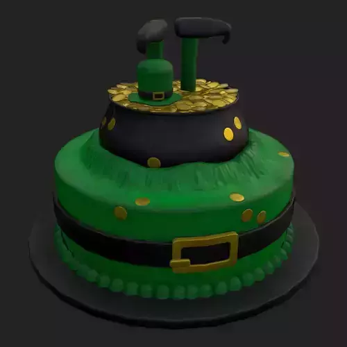 Leprechauns Gold Stash Cake Low-poly 3D model