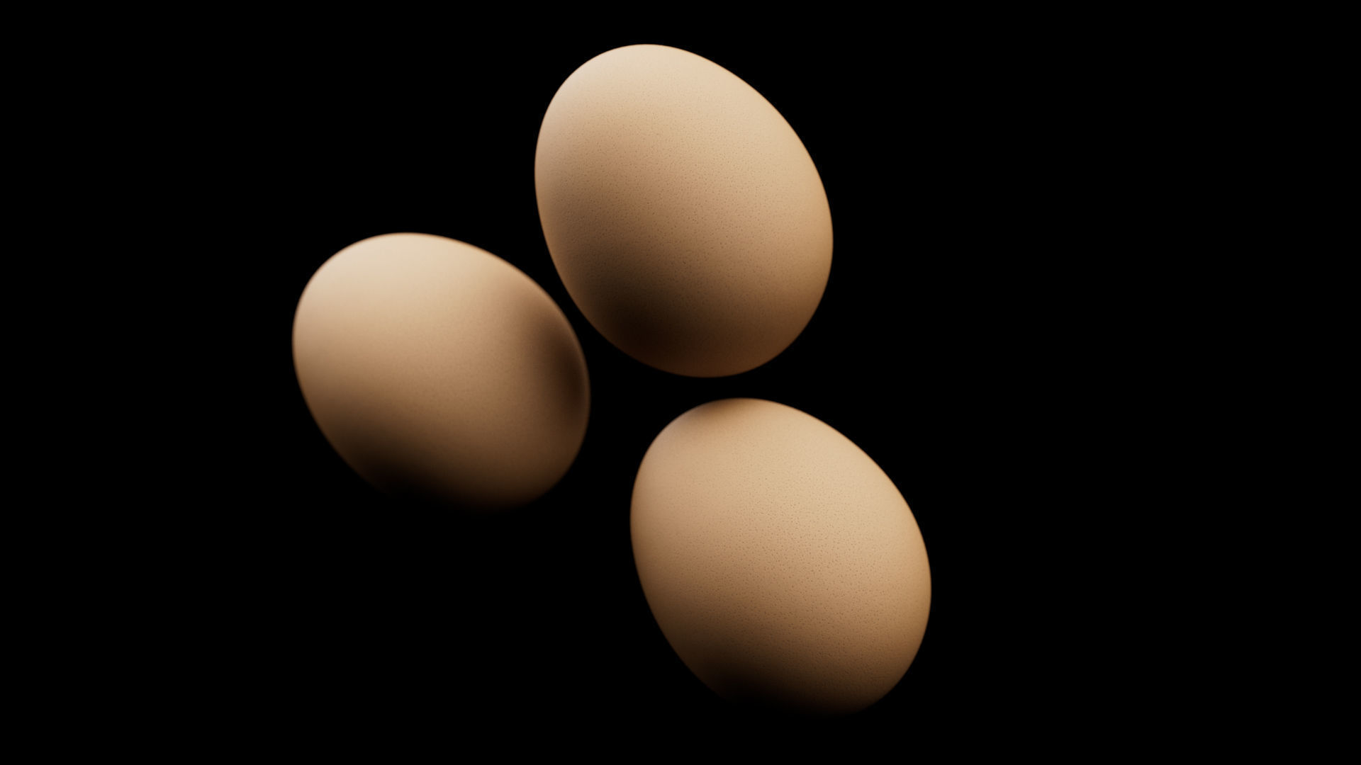 Chicken Egg Low-poly 3D model_6
