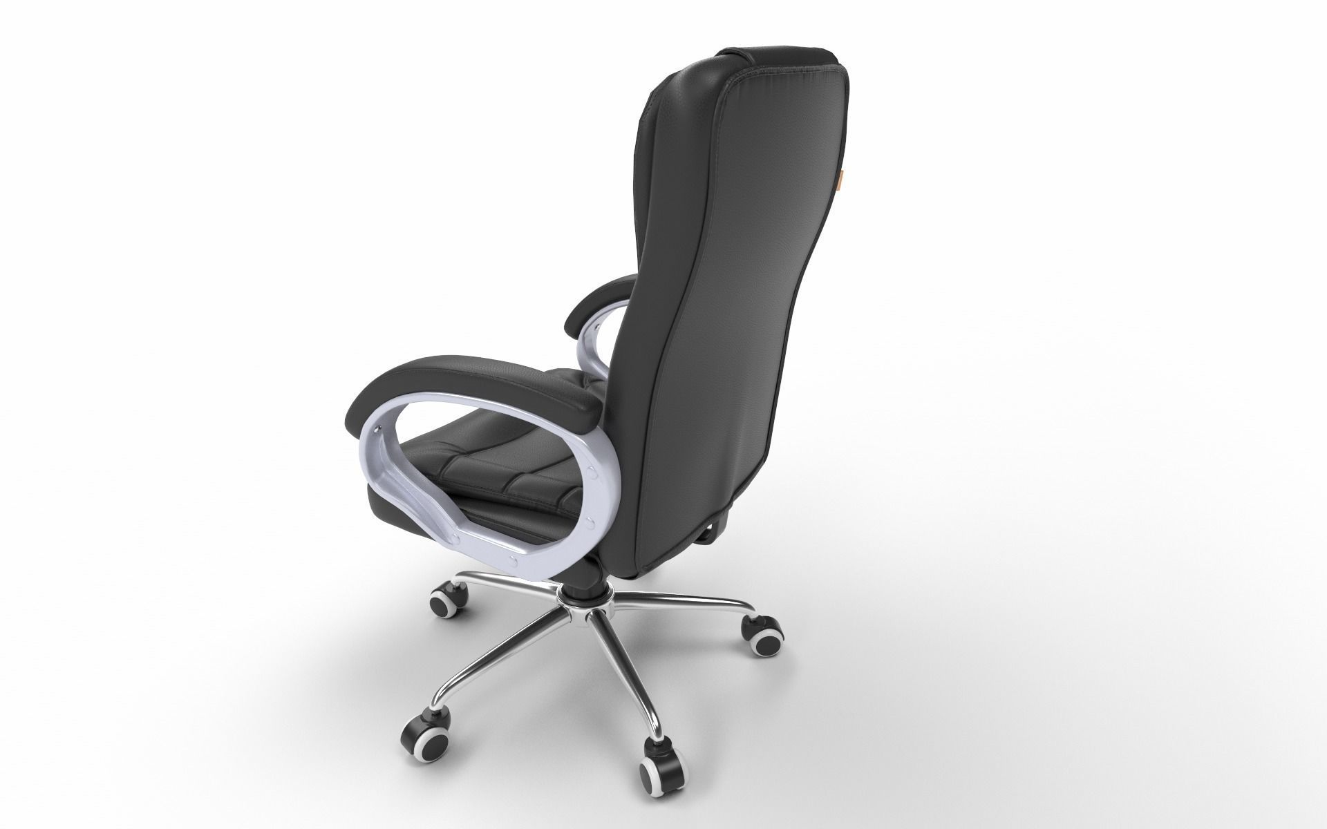 Office chair Low-poly 3D model_7