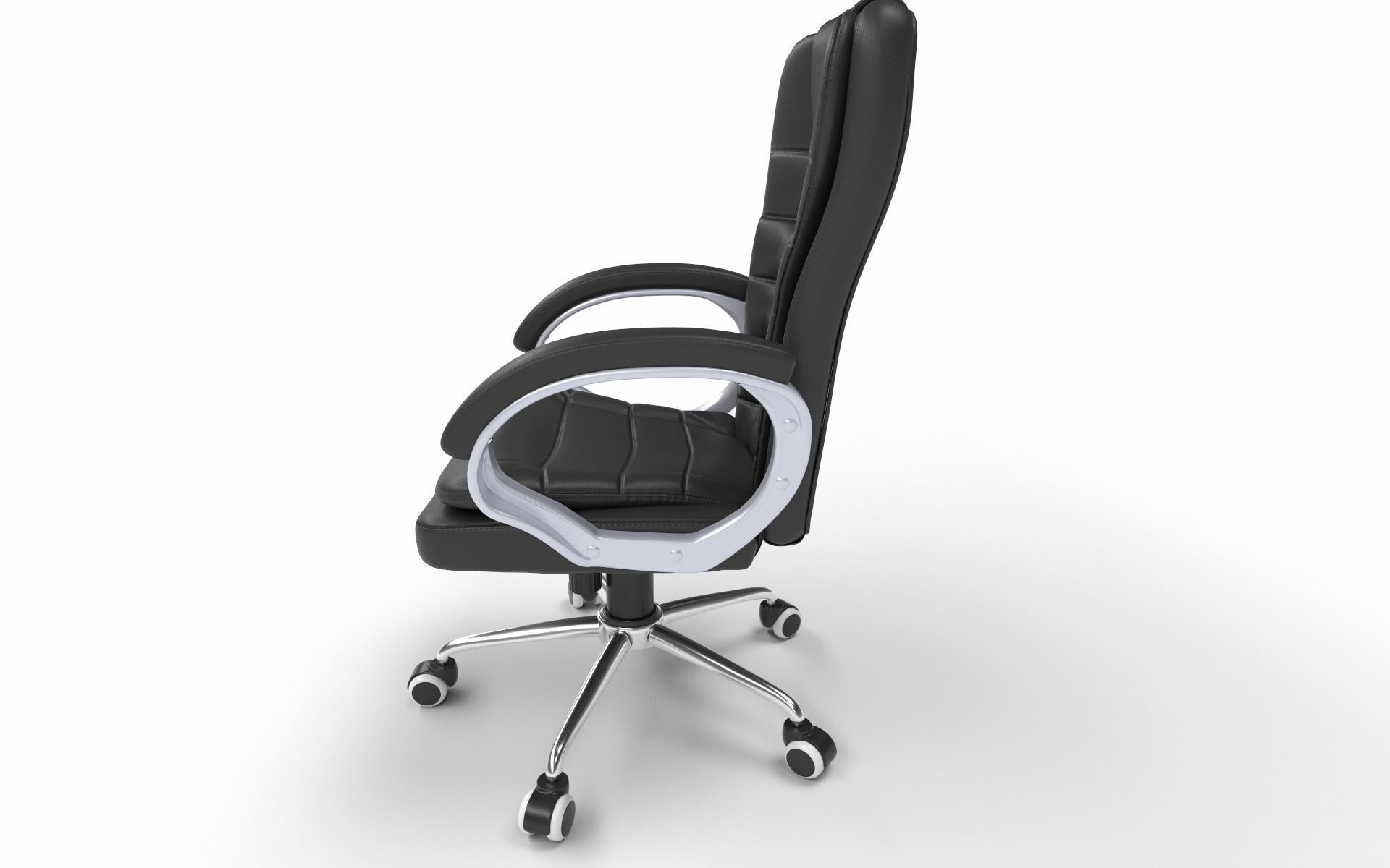 Office chair Low-poly 3D model_4