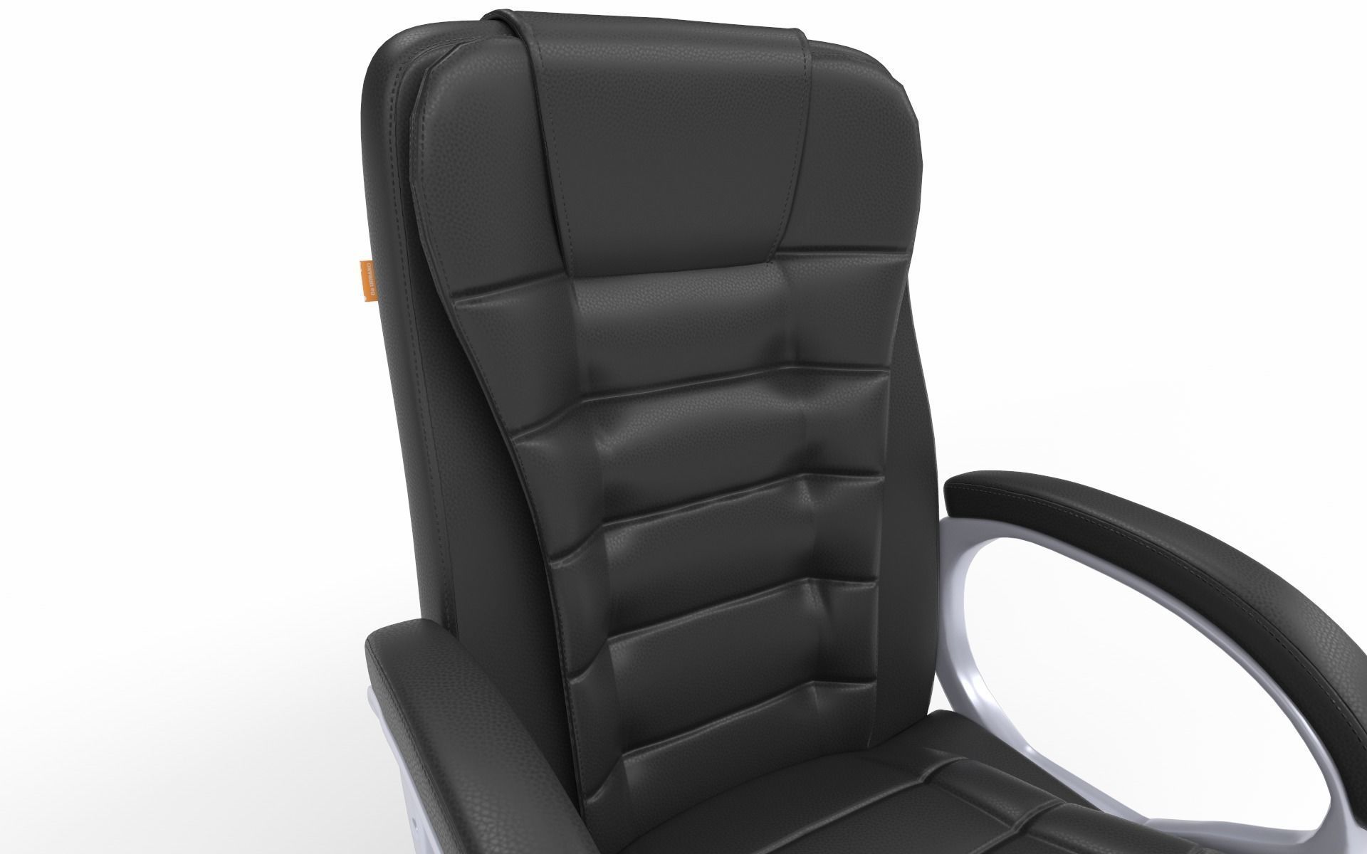 Office chair Low-poly 3D model_9