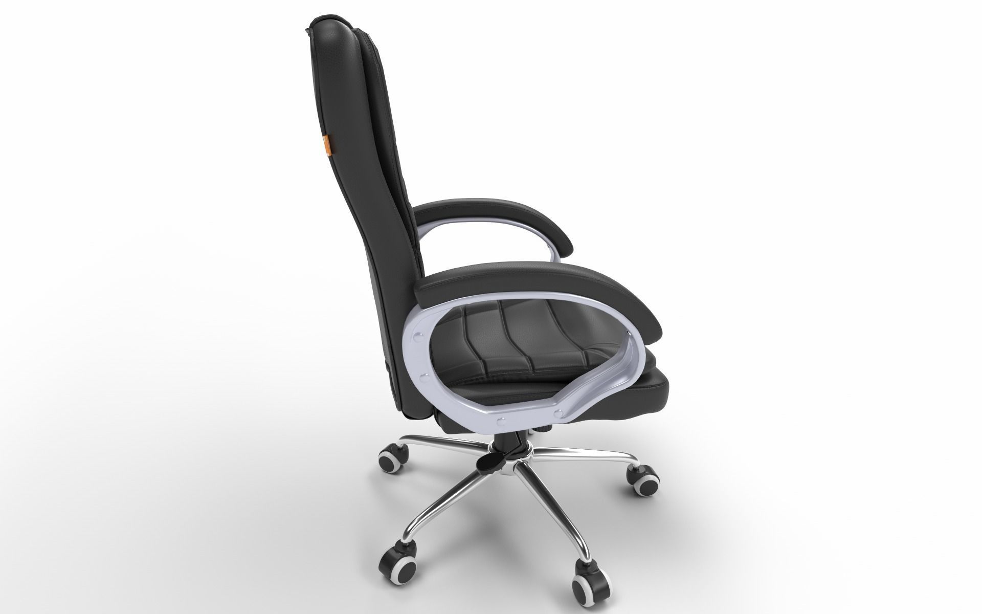 Office chair Low-poly 3D model_5