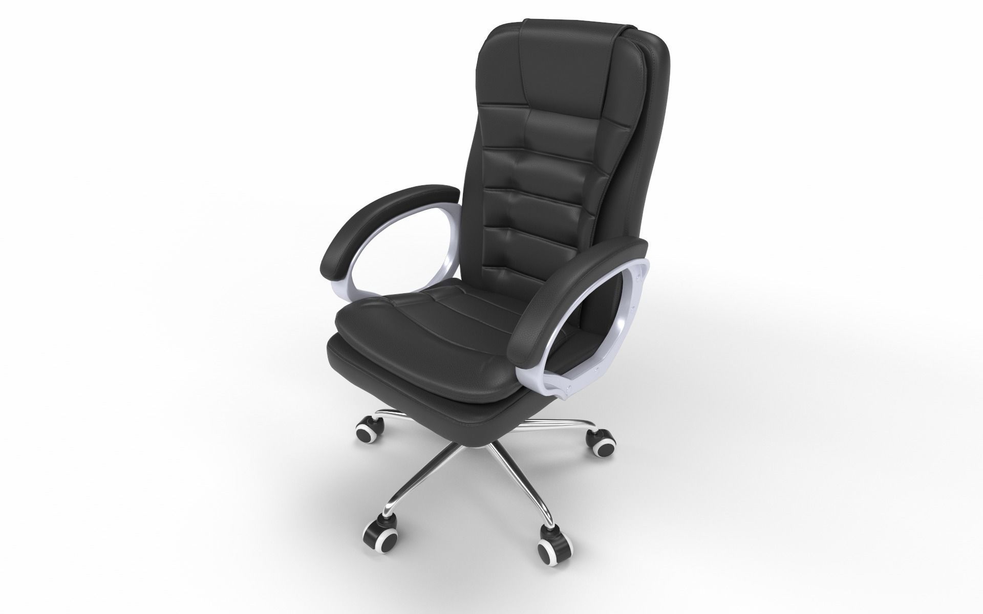 Office chair Low-poly 3D model_8