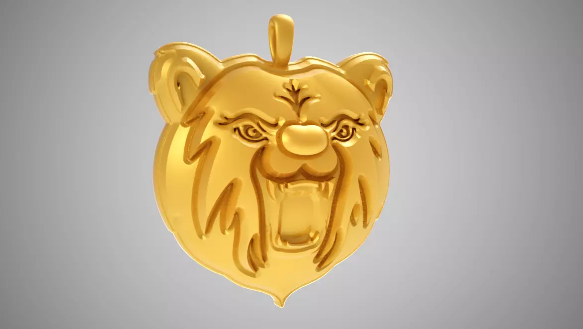 Bear Necklace 2 3D print model