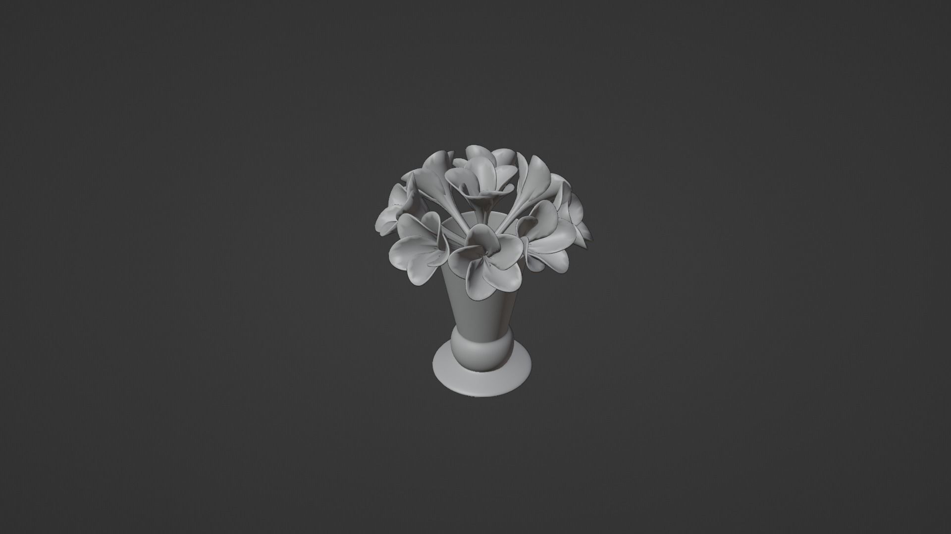 Decor bouquet of flowers in a porcelain vase 1 3D model_25