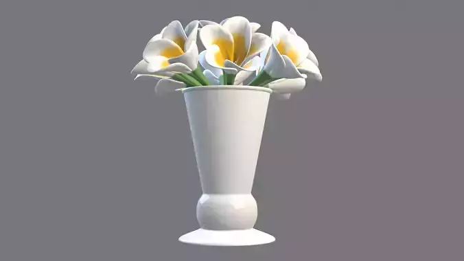 Decor bouquet of flowers in a porcelain vase 1