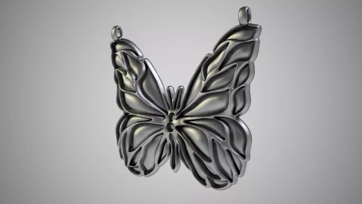 Butterfly Necklace 2 3D print model_0