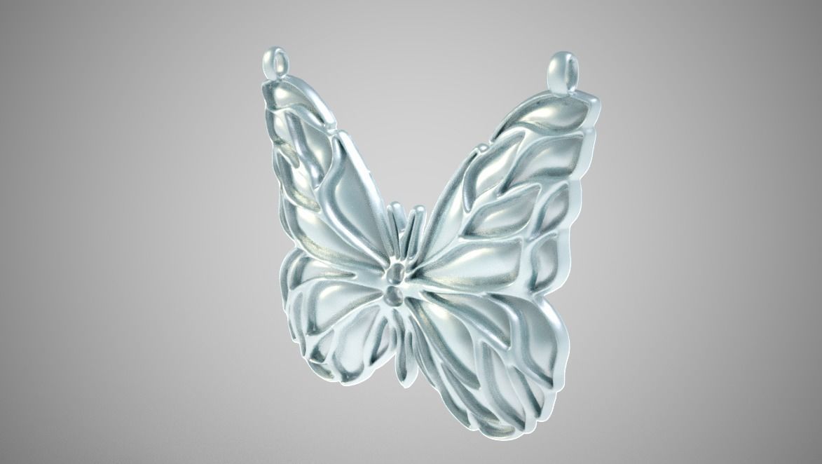 Butterfly Necklace 2 3D print model_5