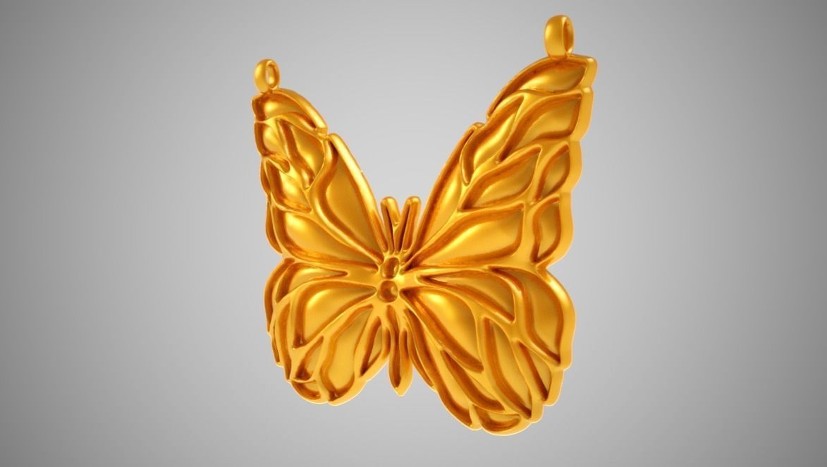 Butterfly Necklace 2 3D print model_1