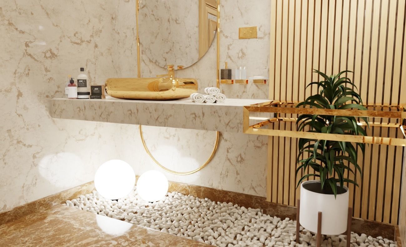 Bathroom Scene 3D model_2