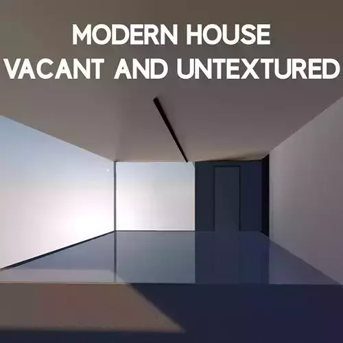 Modern House Interior Untextured 3D model
