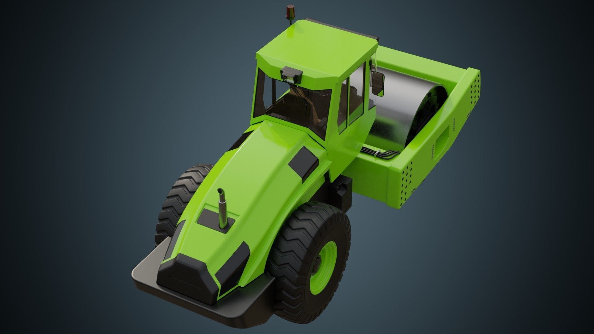 Compactor 1 Untextured 3D model_3