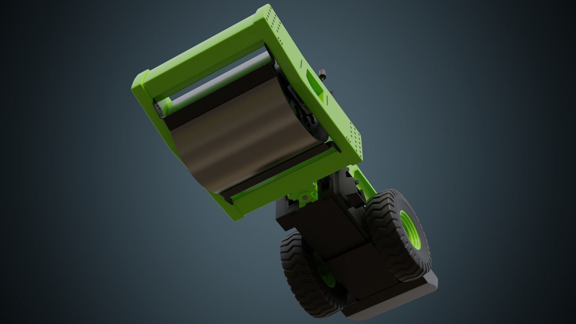 Compactor 1 Untextured 3D model_5