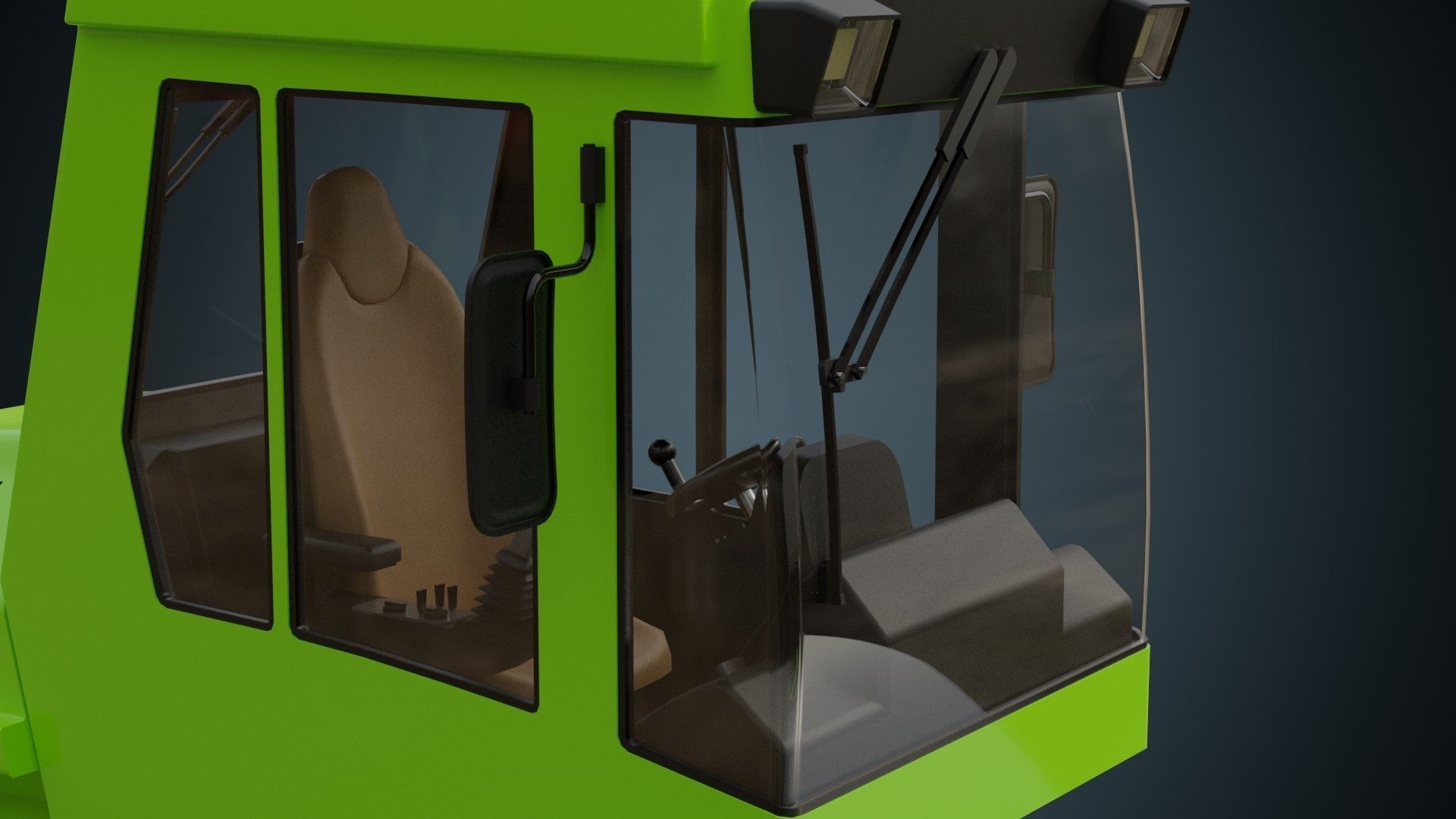 Compactor 1 Untextured 3D model_8