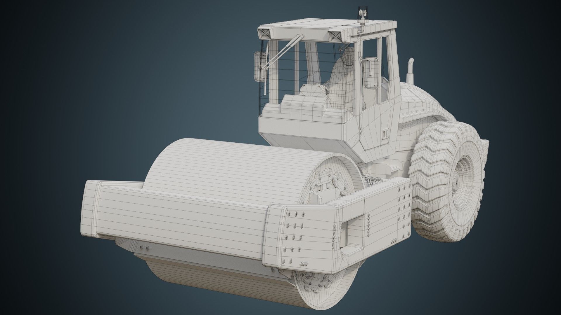 Compactor 1 Untextured 3D model_10
