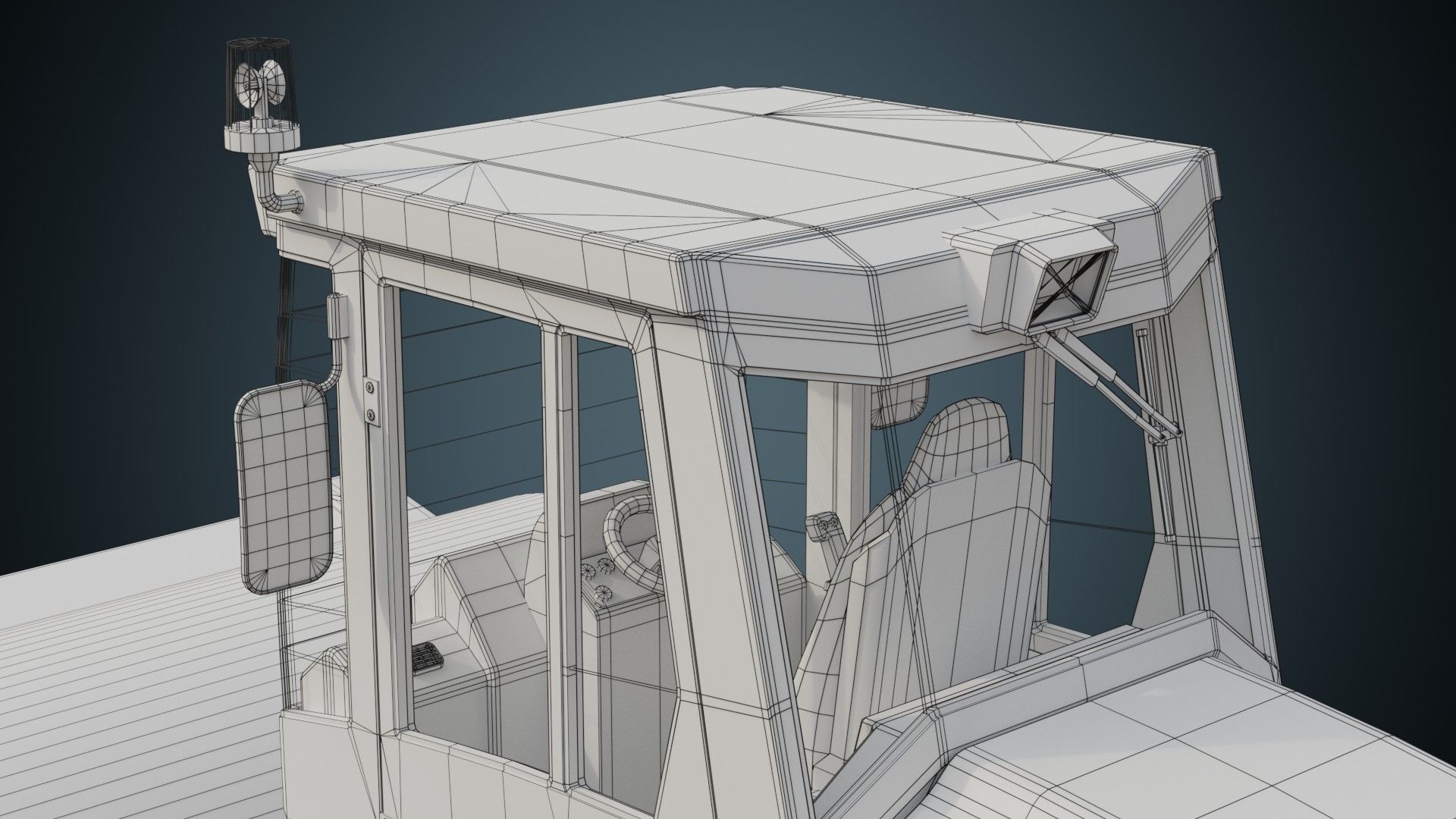 Compactor 1 Untextured 3D model_14