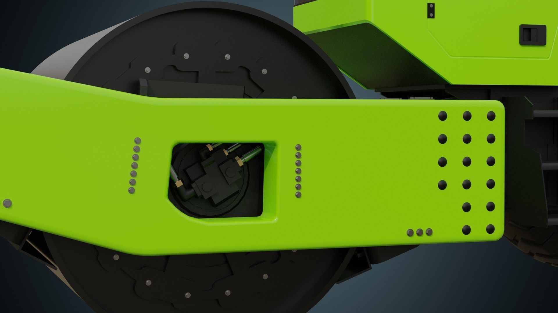 Compactor 1 Untextured 3D model_6