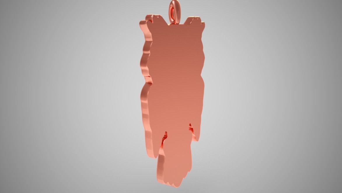 Owl Necklace 2 3D print model_4