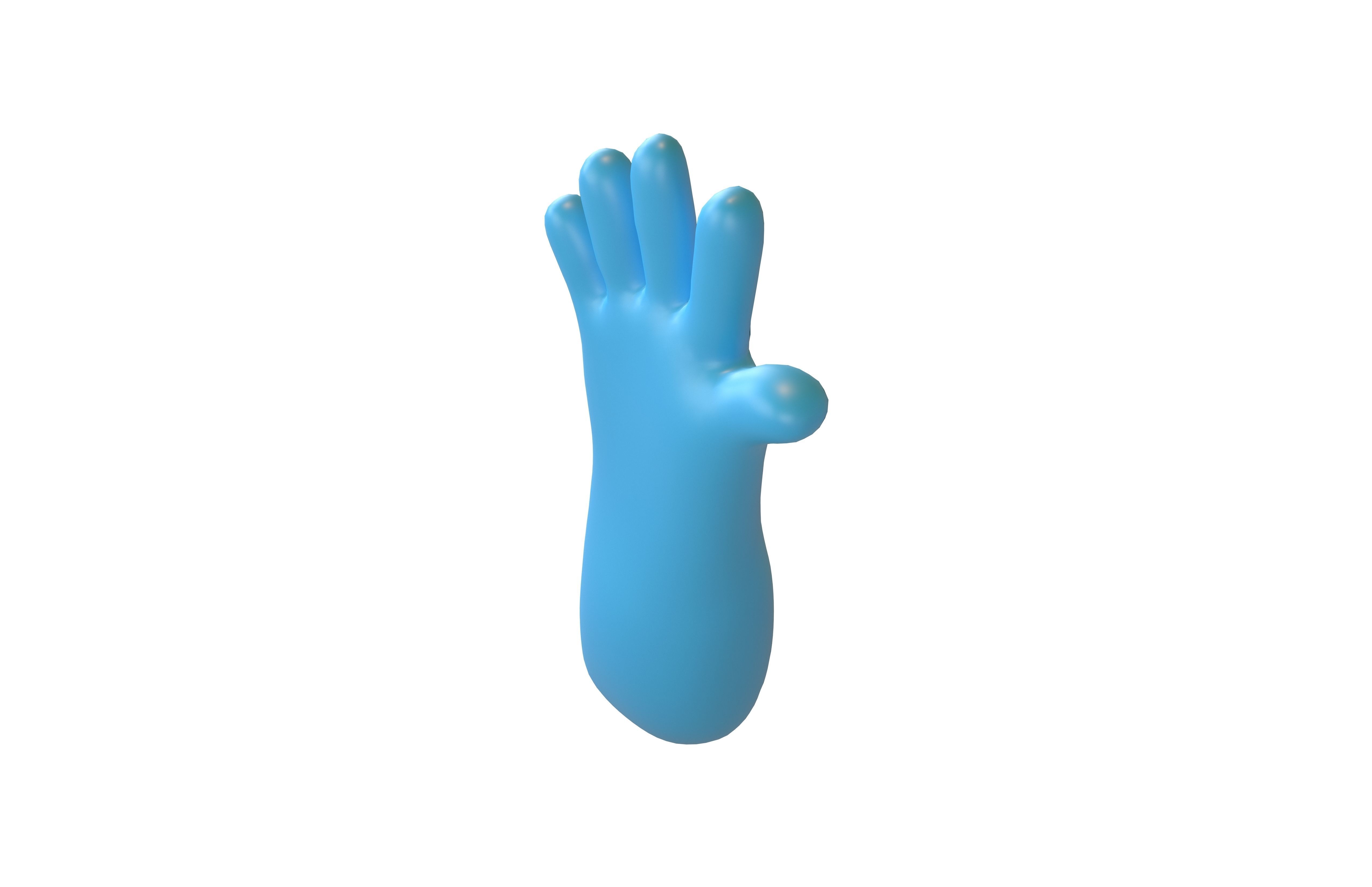 Cleaning Gloves v1 002 Low-poly 3D model_2