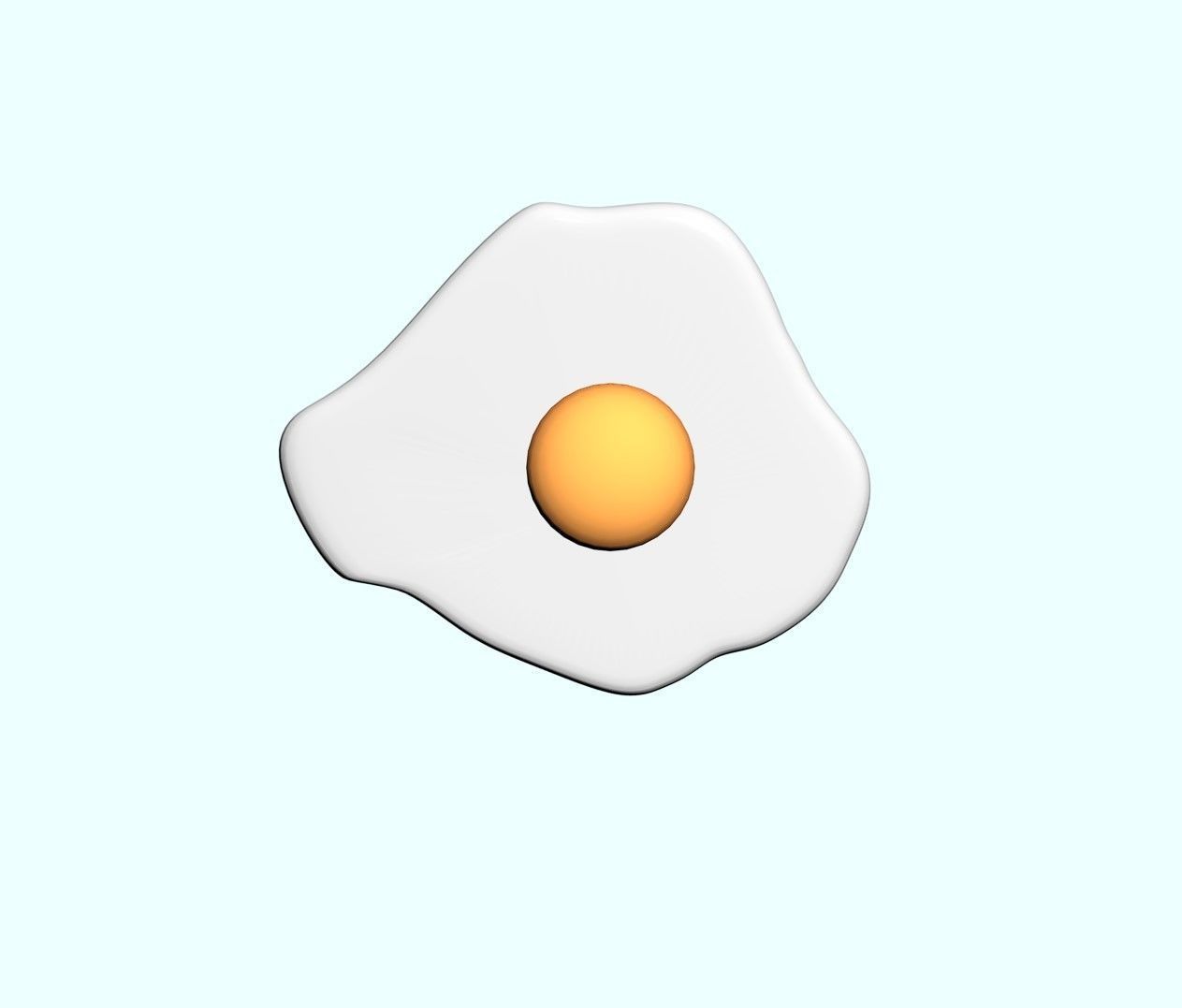 Fried Egg 3D model_4