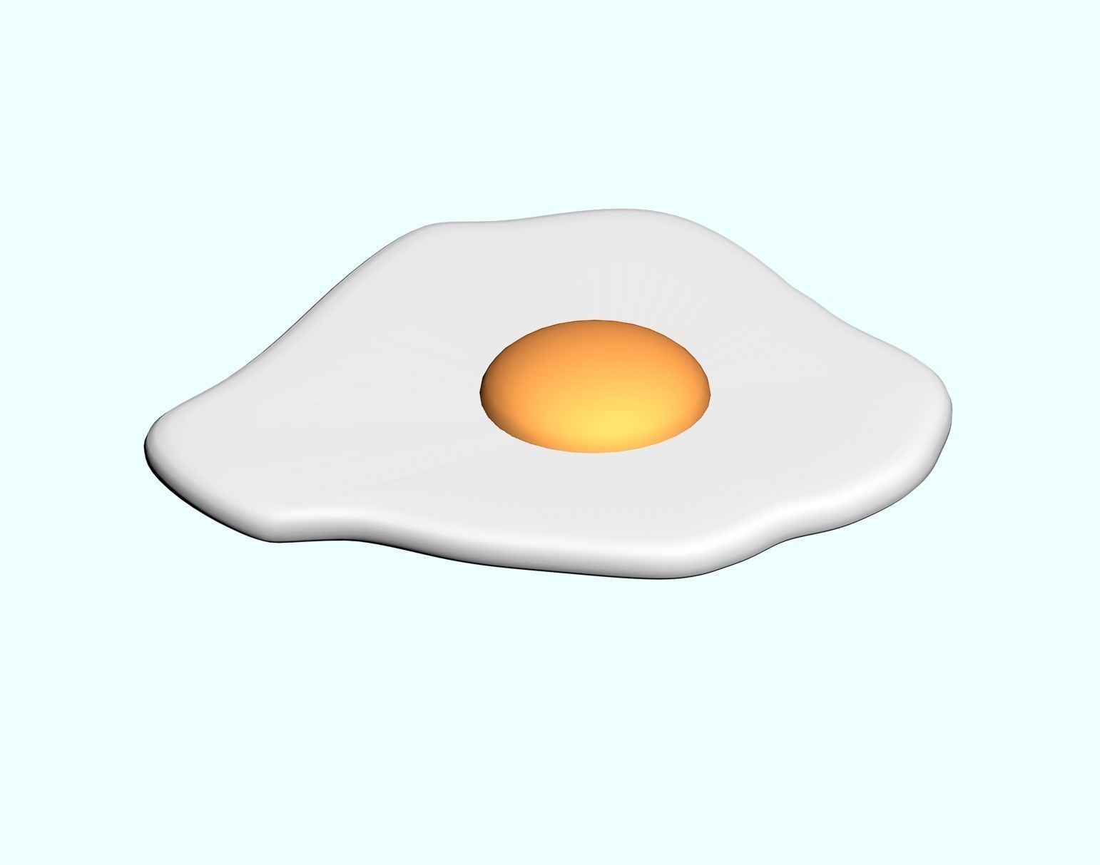 Fried Egg 3D model_3