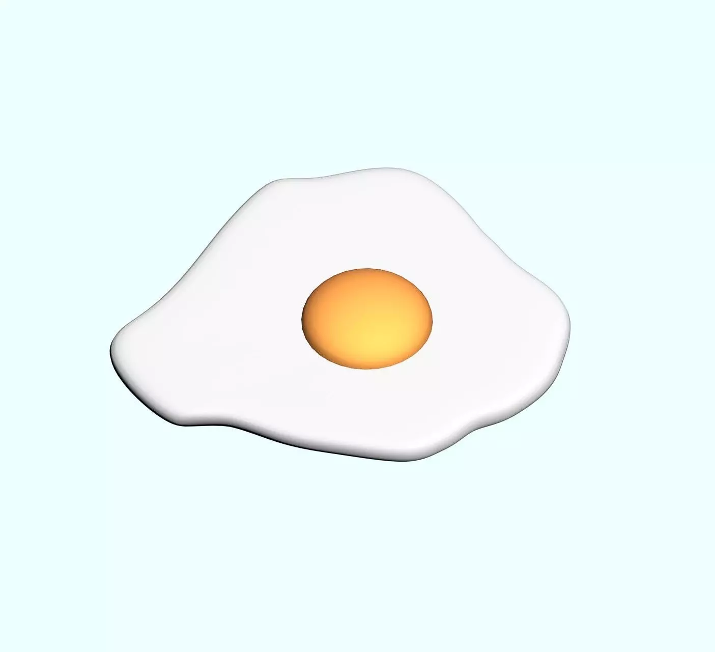 Fried Egg 3D model_0