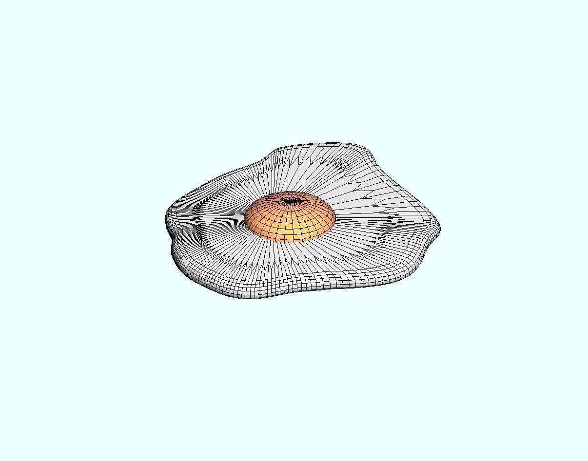 Fried Egg 3D model_6