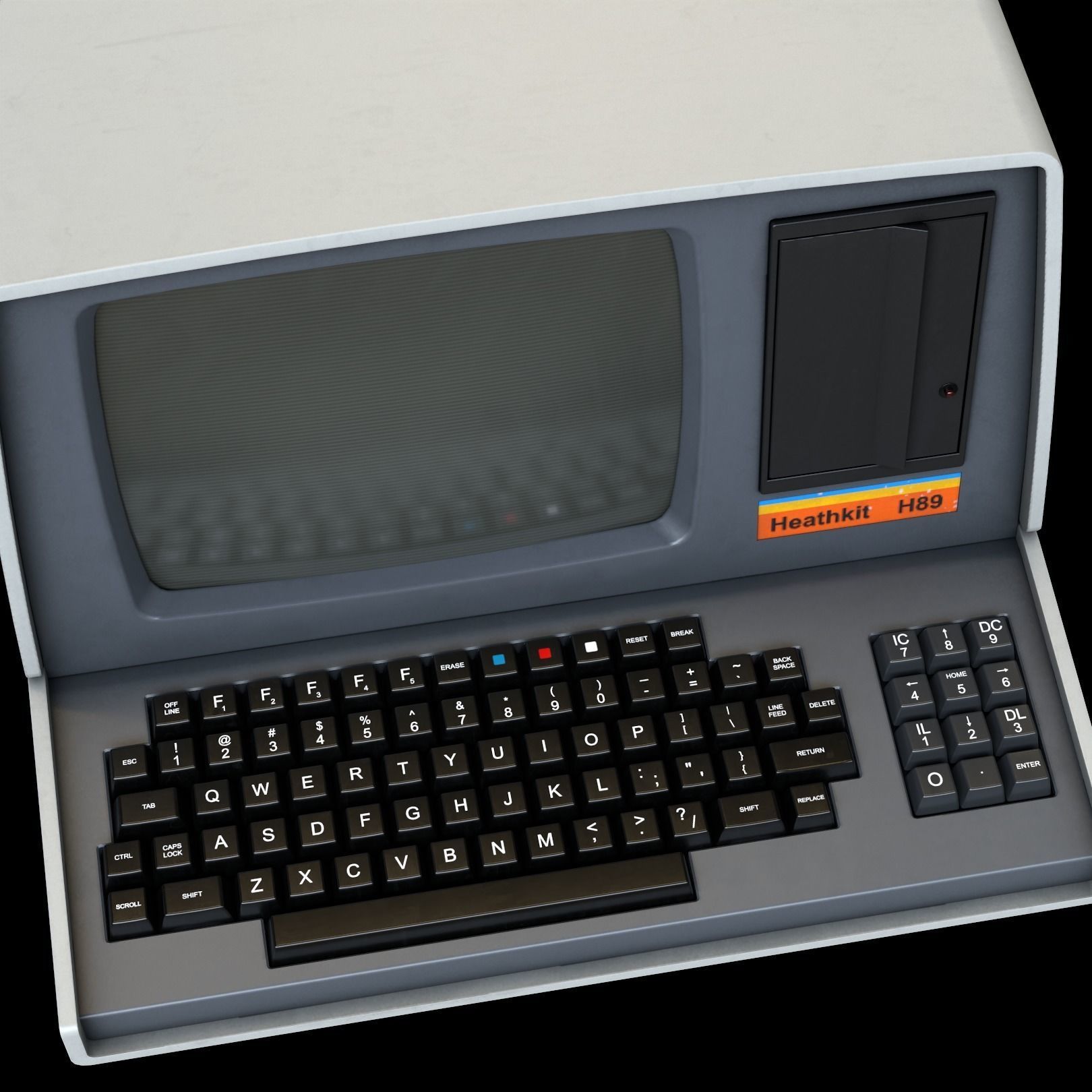 Heathkit H89 Computer Low-poly 3D model_5