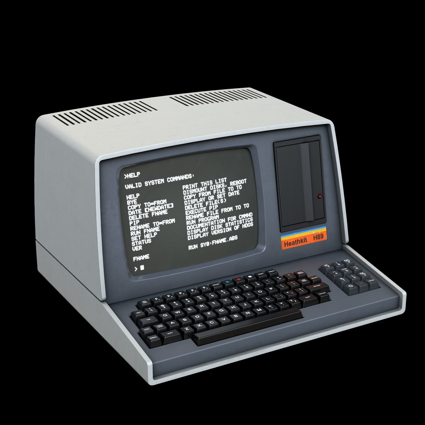 Heathkit H89 Computer Low-poly 3D model_4