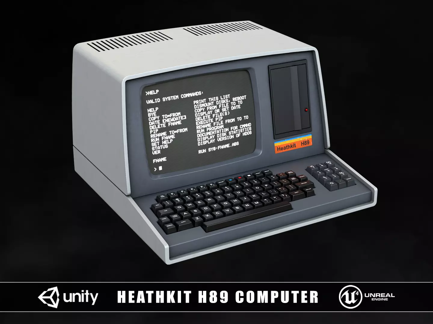 Heathkit H89 Computer Low-poly 3D model_0