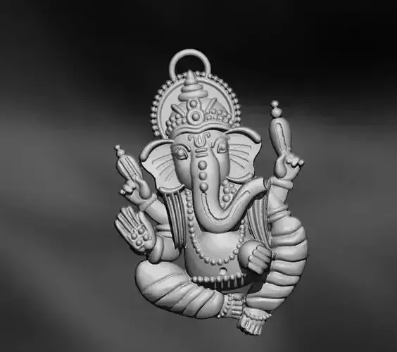 Klassic Golden Finish Ganesha Idol  3D print model