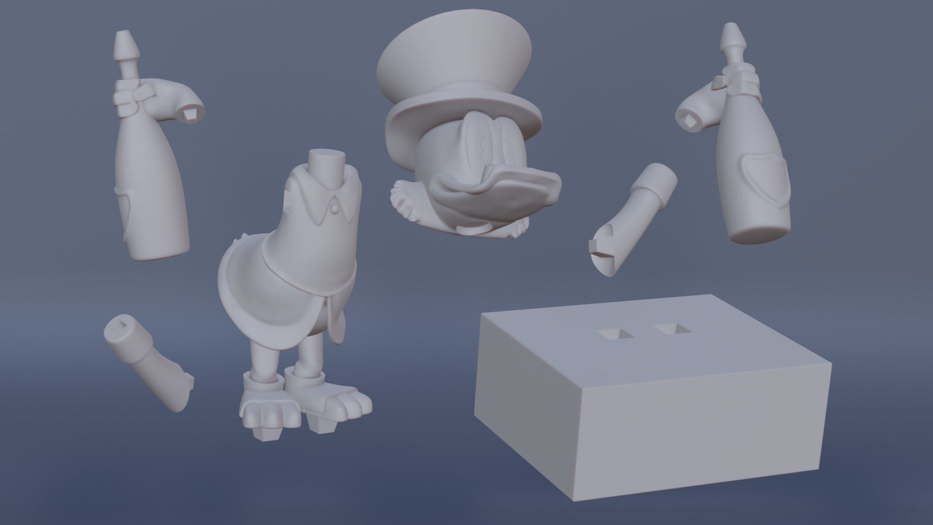 Scrooge McDuck x Dom Perignon 3D print model_7