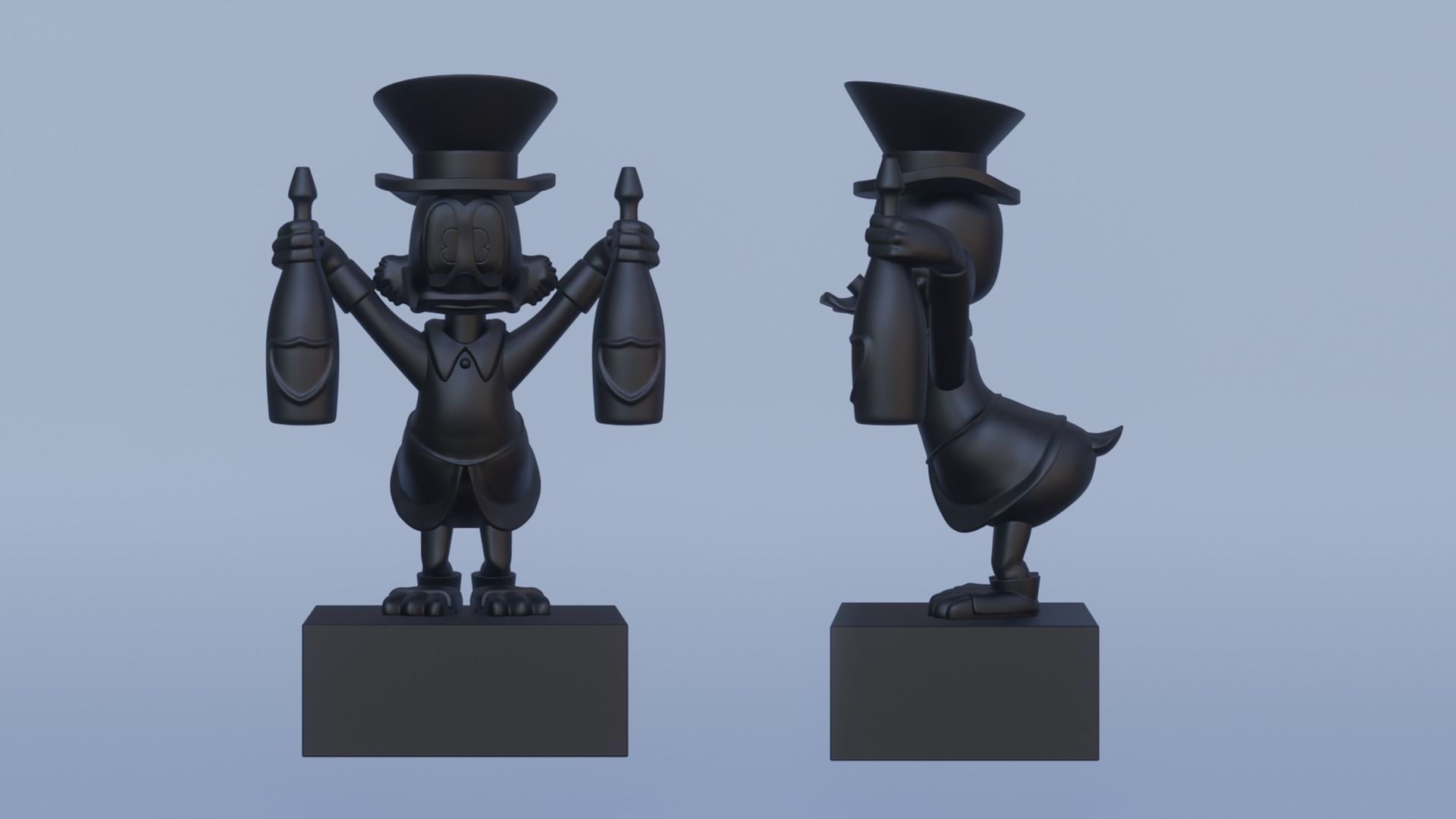 Scrooge McDuck x Dom Perignon 3D print model_1