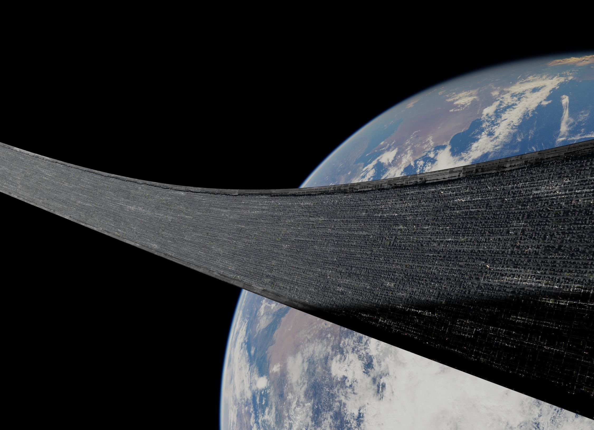 Giga Ring Space Station - Blender Cycles 3 3D model_12